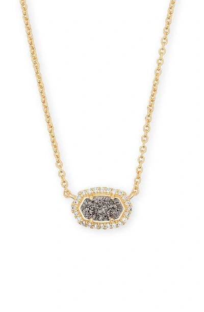 Kendra Scott Chelsea Pendant Necklace In Gold Platinum Drusy Cz