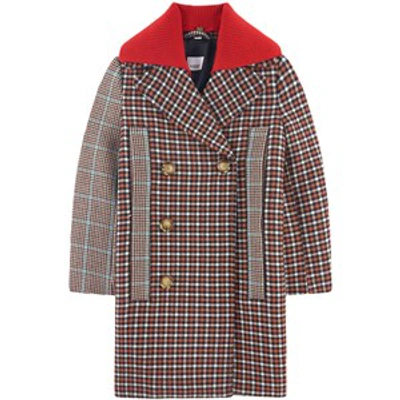 Burberry Kids'  Multicolor Checked Coat In Blue