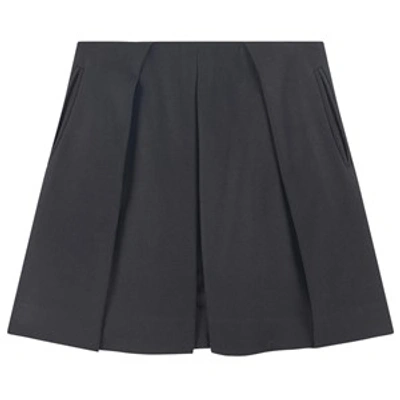 Bonpoint Kids'  Grey Tartan Skirt In Black