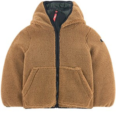 Ai Riders On The Storm Kids'  Fleece Jacket With A Hood In Brown