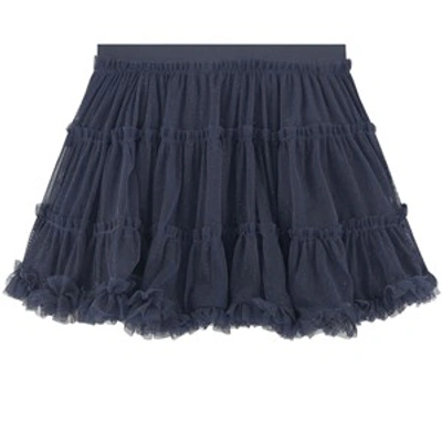 Mayoral Babies'  Navy Sequin Tulle Skirt In Blue