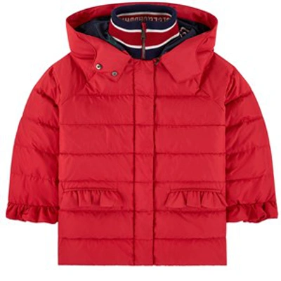 Dolce & Gabbana Kids'  Red Branded Puffer Jacket