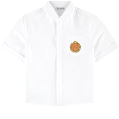 Dolce & Gabbana Kids'  White Poplin Shirt