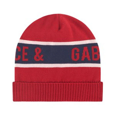 Dolce & Gabbana Babies'  Red Branded Hat