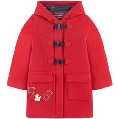 Dolce & Gabbana Kids'  Red Branded Coat