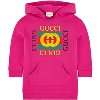 Gucci Babies'  Mini Me Sweatshirt Dress In Pink