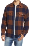 Fjall Raven Canada Buffalo Check Button-up Shirt In Chestnut Dark Navy