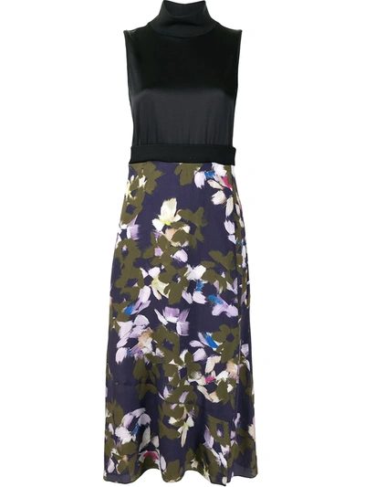 Dorothee Schumacher Floral-print Skirt Midi Dress In Black