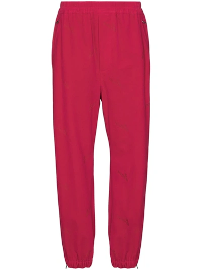We11 Done Elasticated Drawstring Ankle Track Pants In Pink