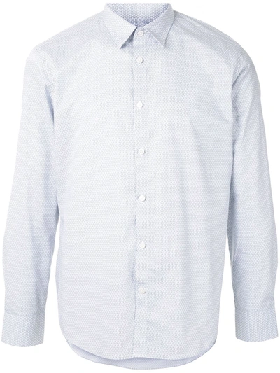 D'urban Pointed Collar Cotton Shirt In Blue