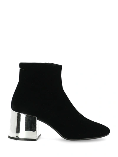 Pre-owned Mm6 Maison Margiela Ankle Boots In Black