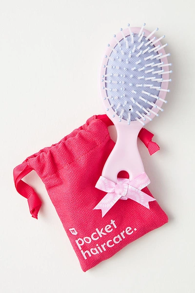 Anthropologie Pocket Hair Brush In Pink