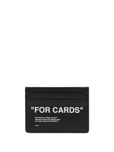 Off-white "for Cards" Quote Cardholder In Black