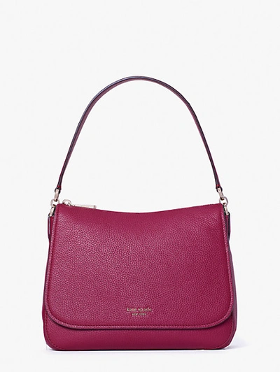 Kate Spade Polly Medium Convertible Flap Shoulder Bag In Rhododendron