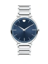 Movado Ultra Slim Watch In Blue