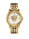 Versace Men's Palazzo Empire Ip Yellow Goldtone Bracelet Watch In White