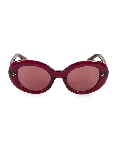 Oliver Peoples Women's Erissa 52mm Oval Sunglasses In Red