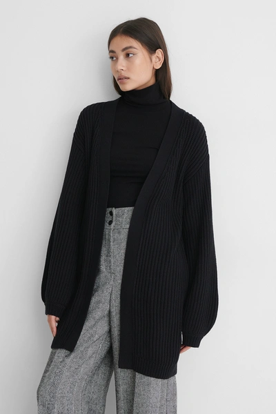 Na-kd Reborn Oversized Knitted Cardigan - Black