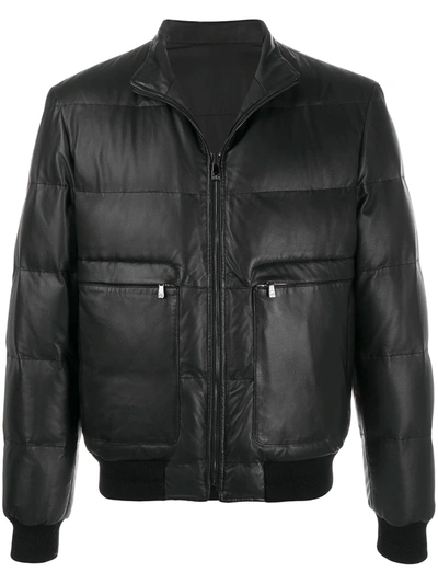 Corneliani Padded Bomber-style Jacket In Black