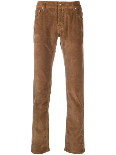 Jacob Cohen Slim-fit Corduroy Trousers In Brown