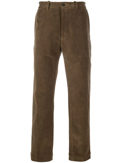 Nine In The Morning Straight Leg Corduroy Trousers In Brown