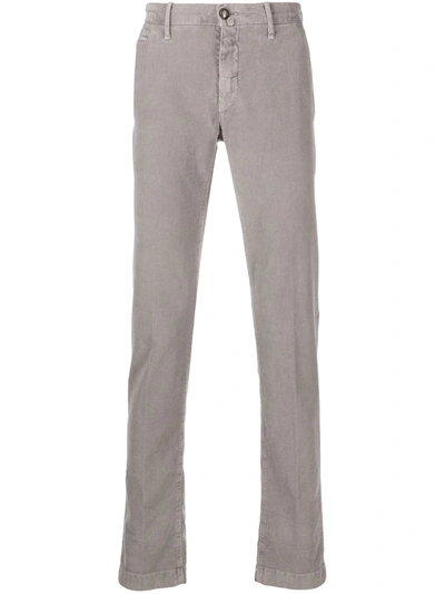 Jacob Cohen Slim-fit Tailored Corduroy Trousers In Grey