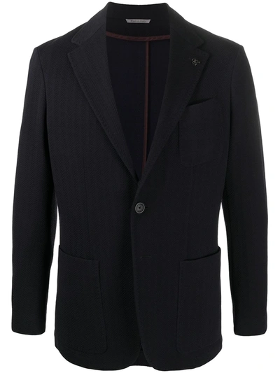 Canali Single-breasted Blazer In Blue