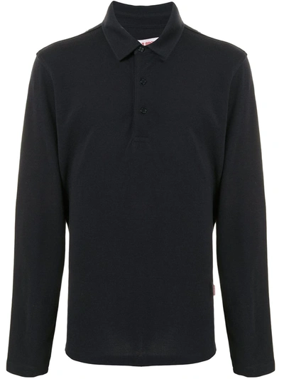 Orlebar Brown Long-sleeve Polo Shirt In Blue