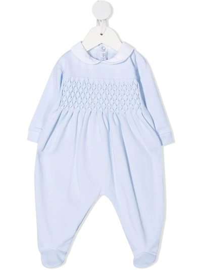 Siola Babies' Diamond Knit Pattern Pyjamas In 蓝色