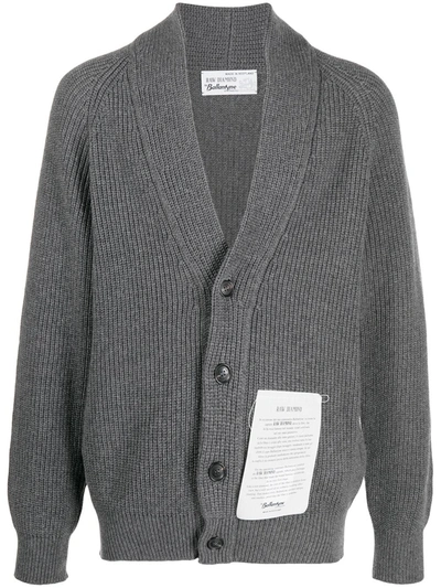 Ballantyne Button-up Cashmere Cardigan In Grey