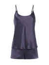 La Perla 2-piece Silk Camisole & Shorts Pajama Set In Dusty Violet
