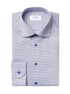 Eton Men's Textured Solid Slim-fit Dress Shirt In Blue