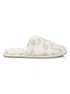 Barefoot Dreams Cozychic Leopard-print Slippers In Cream/stone
