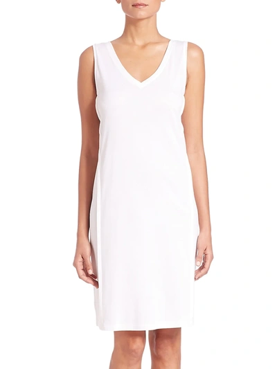 Hanro Women's Pure Essence Tank Gown In White