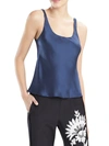 Natori Key Double Layer Silk Tank Top In Midnight Navy