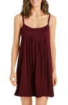 Hanro Women's Juliet Babydoll Chemise In Berry Red