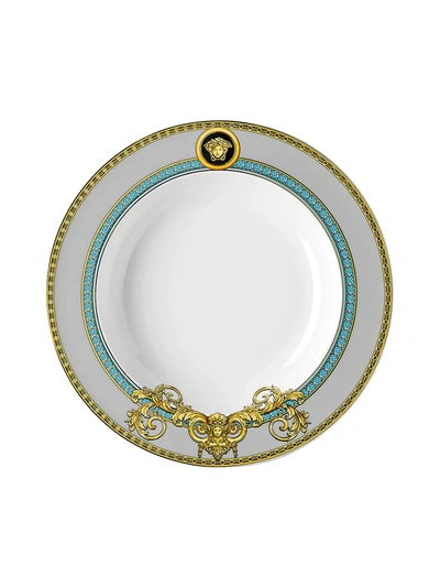 Versace Prestige Gala Le Bleu Rim Soup Plate In Pattern