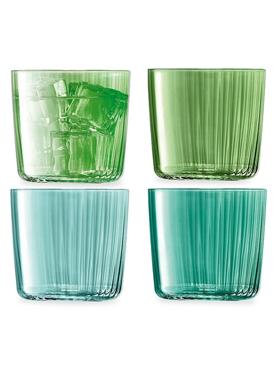 Lsa Gem 4-piece Tumbler Assortment Set In Jade