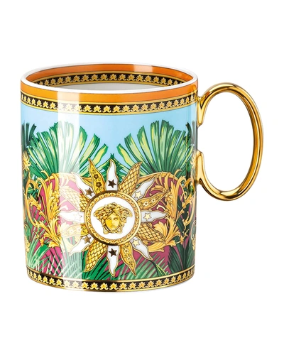 Versace Jungle Animalier Mug With Handle In Multi