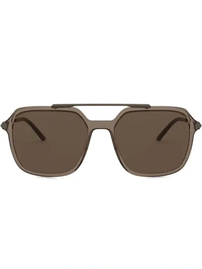 Dolce & Gabbana Slim Aviator-frame Sunglasses In Brown