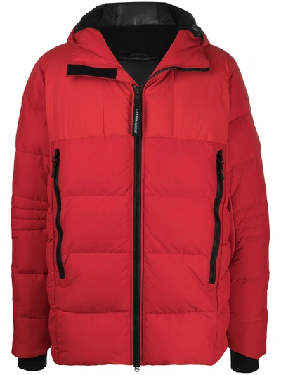 Canada Goose Padded Zip-up Down Jacket In Red