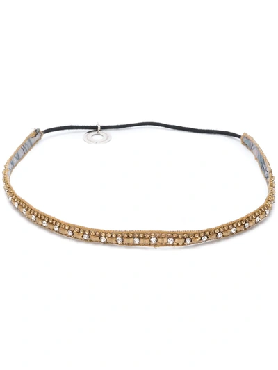 Deepa Gurnani Rhinestone Embellished Headband In Neutrals