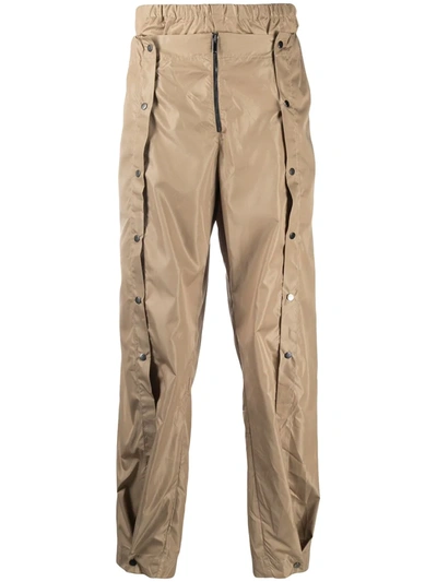 Delada Layered Deconstructed Trousers In Brown