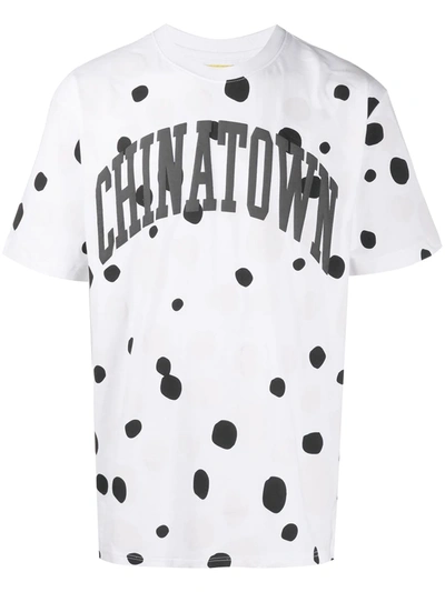 Chinatown Market Uv Dots-print Cotton T-shirt In White