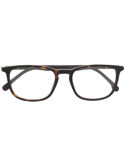 Carrera Tortoiseshell Square-frame Glasses In Braun