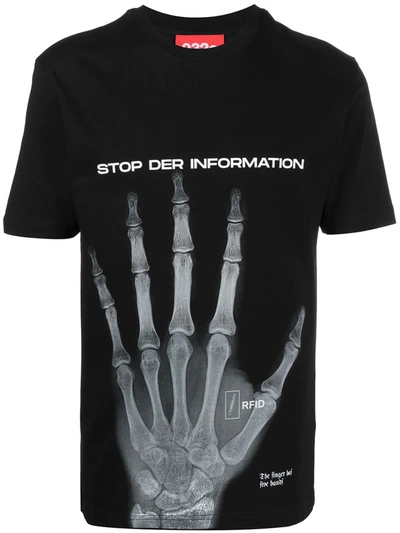 032c Horse-print Cotton T-shirt In Black