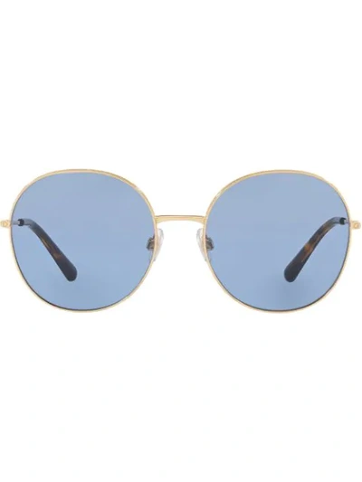 Dolce & Gabbana Round Sunglasses In Gold