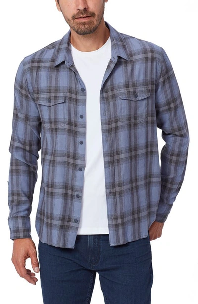 Paige Everett Plaid Flannel Button-up Shirt In Windmill