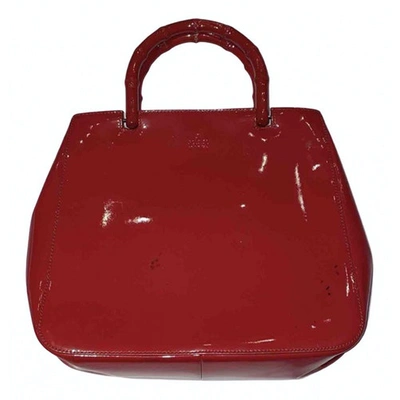 Pre-owned Gucci Bamboo Handbag In Red