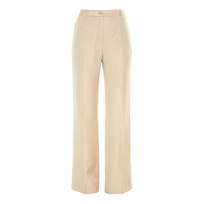 Pre-owned Malo Silk Large Pants In Beige